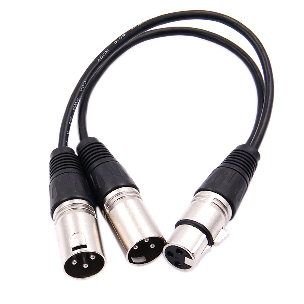 Audio Splitter Y - 30cm 3 Pin XLR DİŞİ Jak
