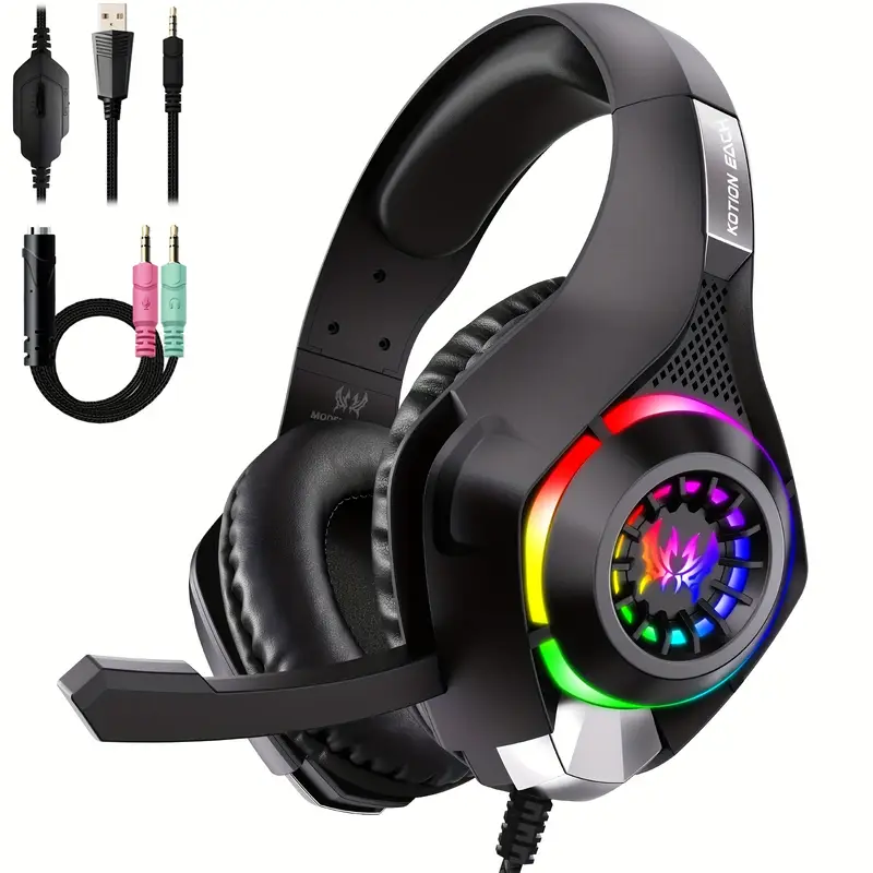 Gaming Headset Rgb - PC, PS4, PS5 için Oyun Kulaklığı,