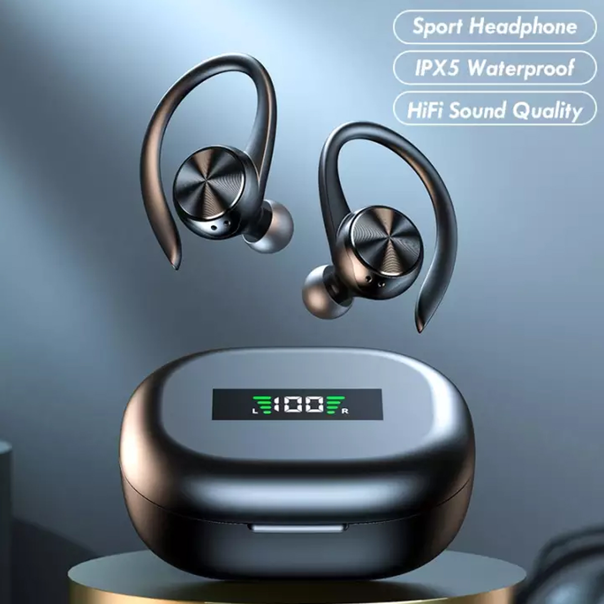 Sports Earphone Hook - Kablosuz Bluetooth 5.0 Spor Kulaklık IPX5