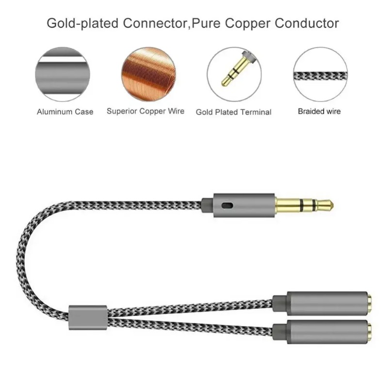 Kulaklık Adaptörü Kulaklık Mik - Audio Splitter Y incelemesi ve fiyatı
