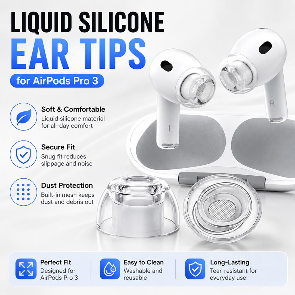 AirPods Pro 3 için Yüksek Şeff - Silicone Ear Tip Replacement incelemesi ve fiyatı