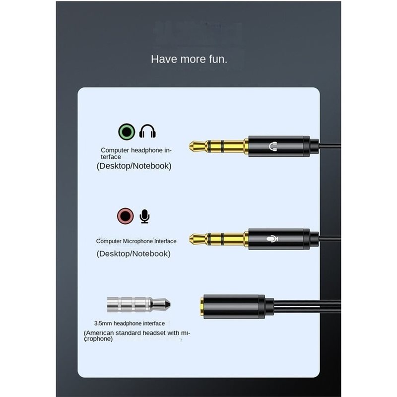 Bilgisayar İçin Splitter Kulak - Audio Splitter Y incelemesi ve fiyatı